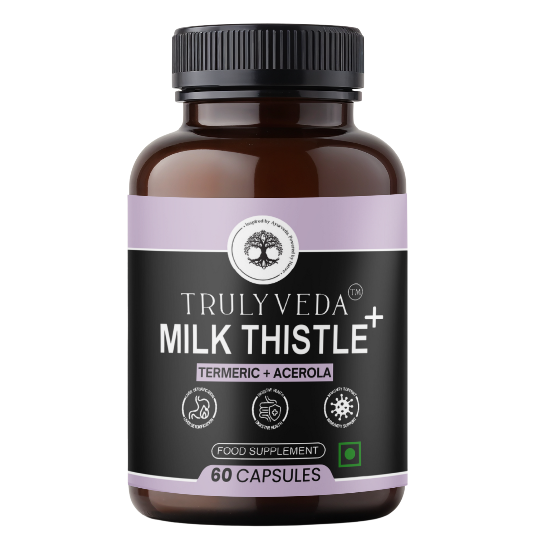 Truly Veda Liver Detox Supplement with Milk Thistle Extract Capsules