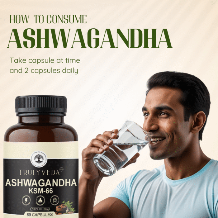 Truly Veda Ashwagandha KSM-66 Capsules – 60 Capsules