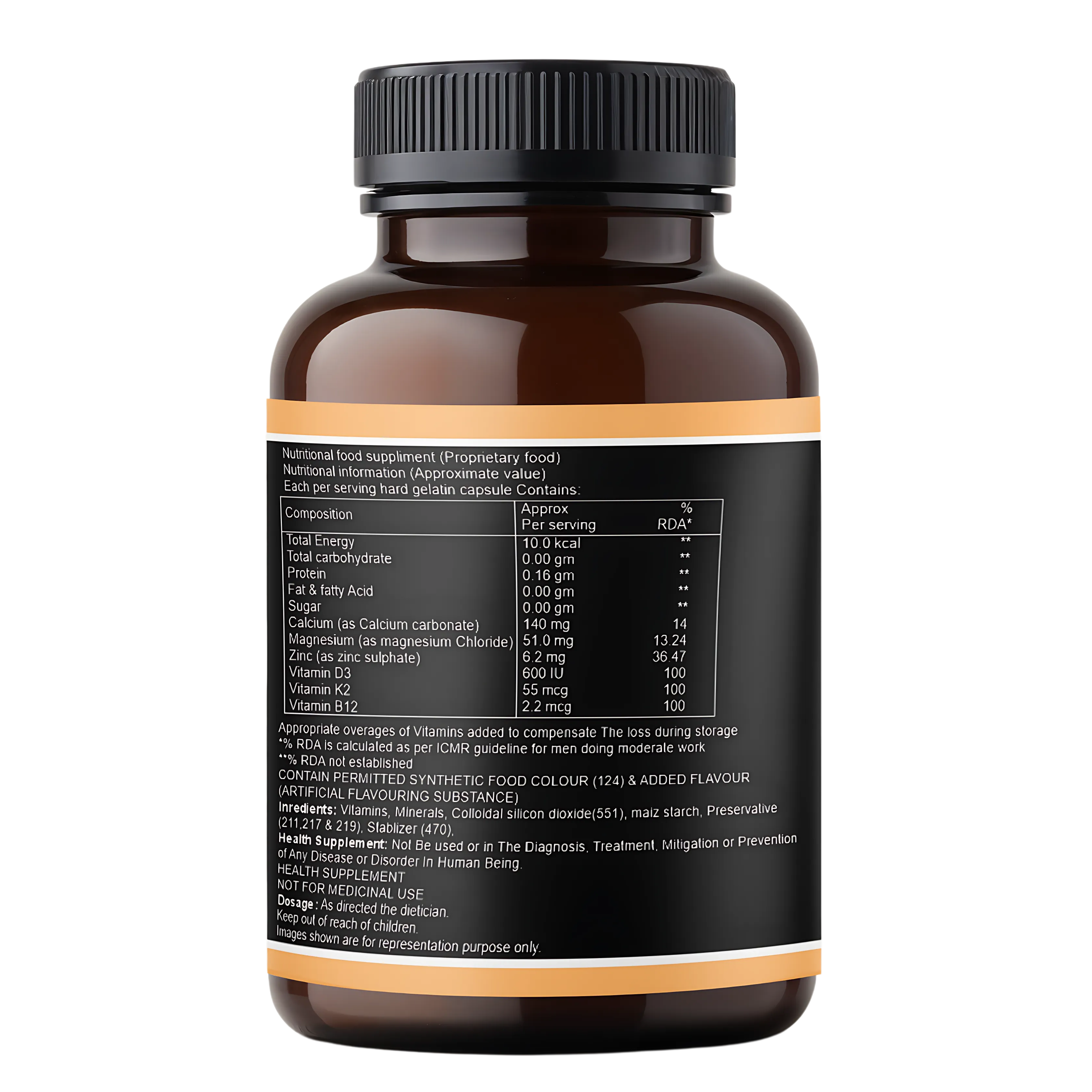 Truly Veda D3, B12 & K120 Vitamins Capsules with Calcium, Magnesium & Zinc