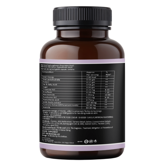 TrulyVeda Milk Thistle Extract Capsules Label Ingredients