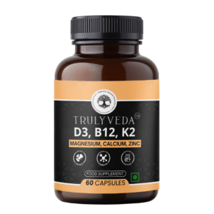 D3, B12 & K120 Vitamins Capsules with Calcium, Magnesium & Zinc
