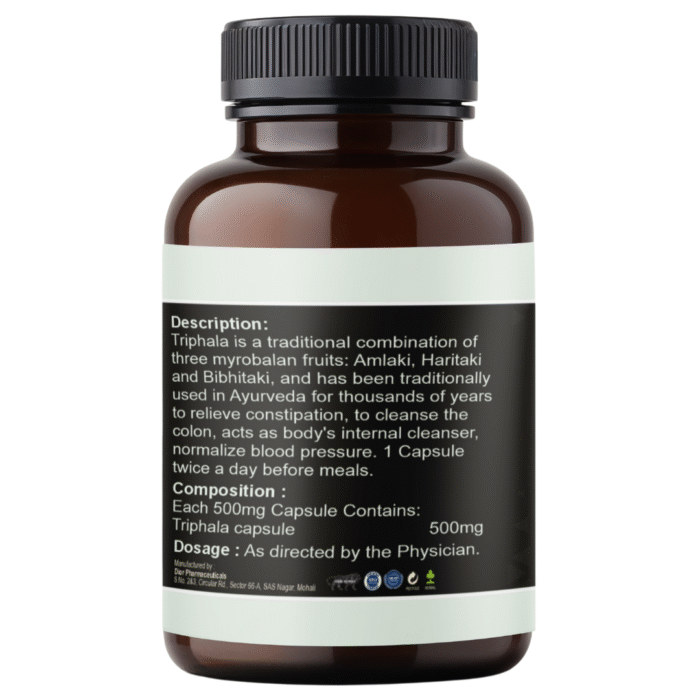TrulyVeda Organic Triphala Capsules - 60 Capsules - Image 5